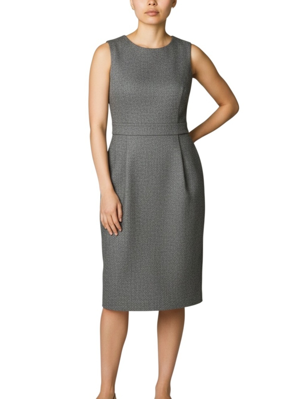 DKNYC Sleeveless Midi Dress Charcoal Gray